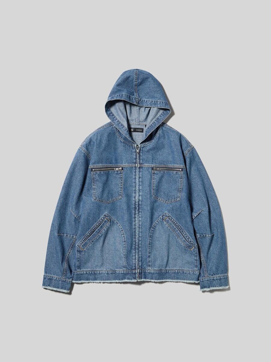 2026gu春女性おすすめメンズデニムジップアップパーカ