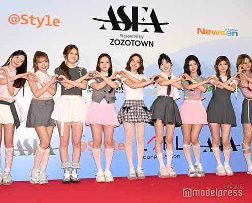 NiziU、キュートなピンク衣装「曲中にサプライズがあるので楽しみにしていて」【ASEA 2025 レッドカーペット】