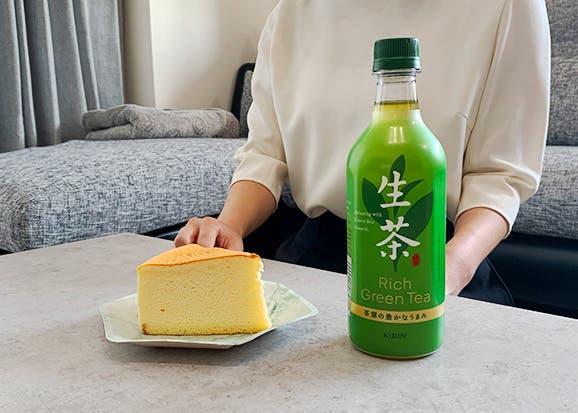 新「生茶」はチーズケーキと好相性
