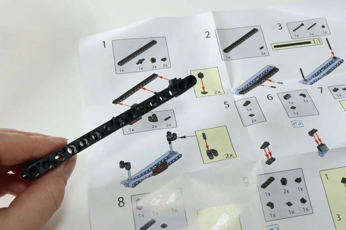 ダイソーブロック（銃、C）の組立図とパーツ