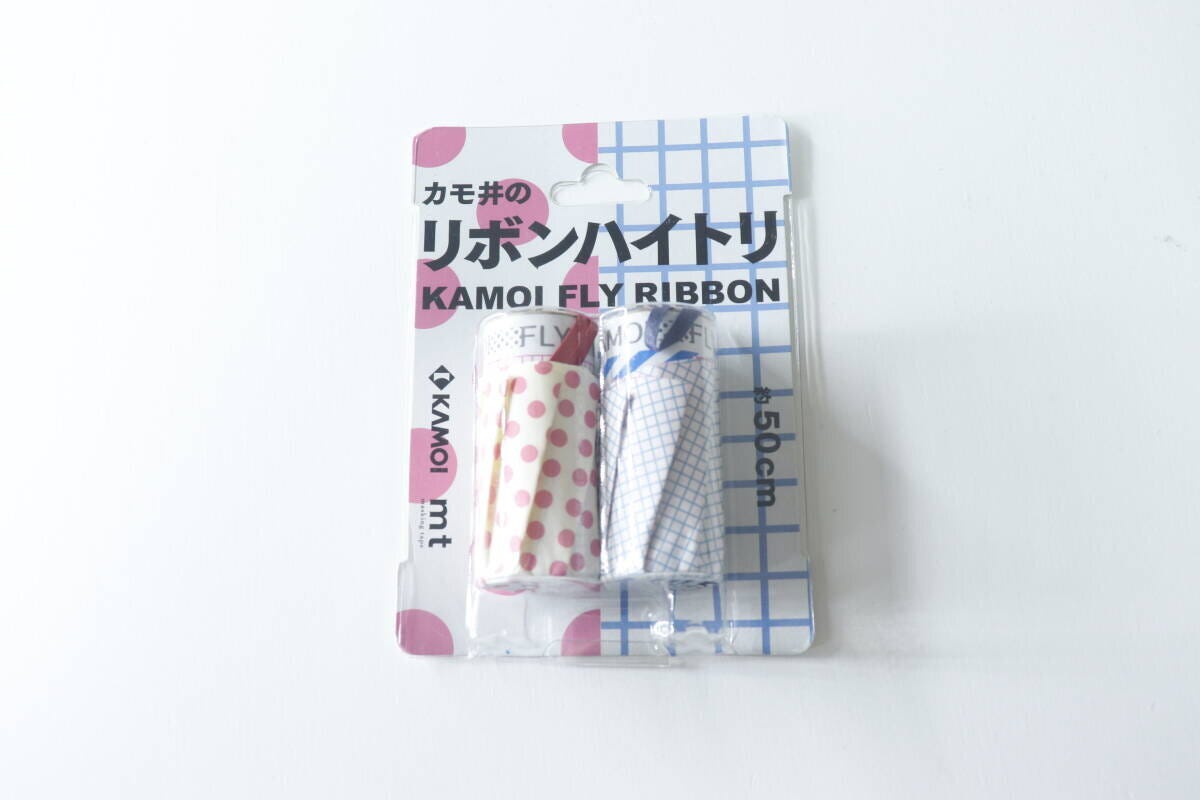 カモ井のリボンハイトリ　ドット・方眼　パッケージ