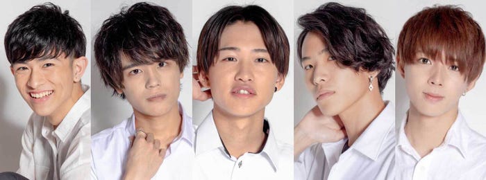 「ミス・ミスター桜美林コンテスト2020」ファイナリスト(左から)小川結生、米倉聖真、川口友雅、加藤凛太郎、八木佑人(提供写真)