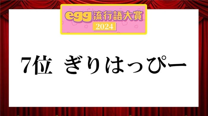 「egg流行語大賞2024」(提供写真)