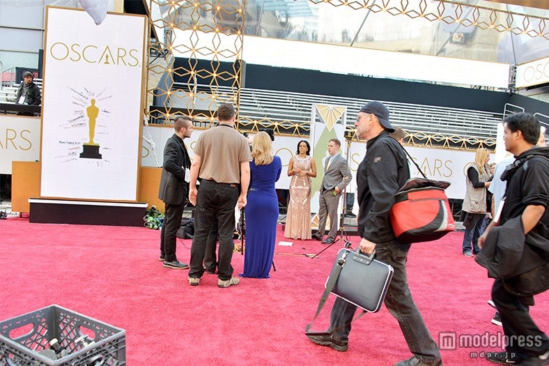第87回アカデミー賞、レッドカーペット会場準備の様子（米・ドルビー・シアター／画像：モデルプレス）