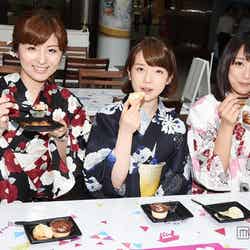 左から：テレビ朝日・宇賀なつみアナ、弘中綾香アナ、竹内由恵アナ
