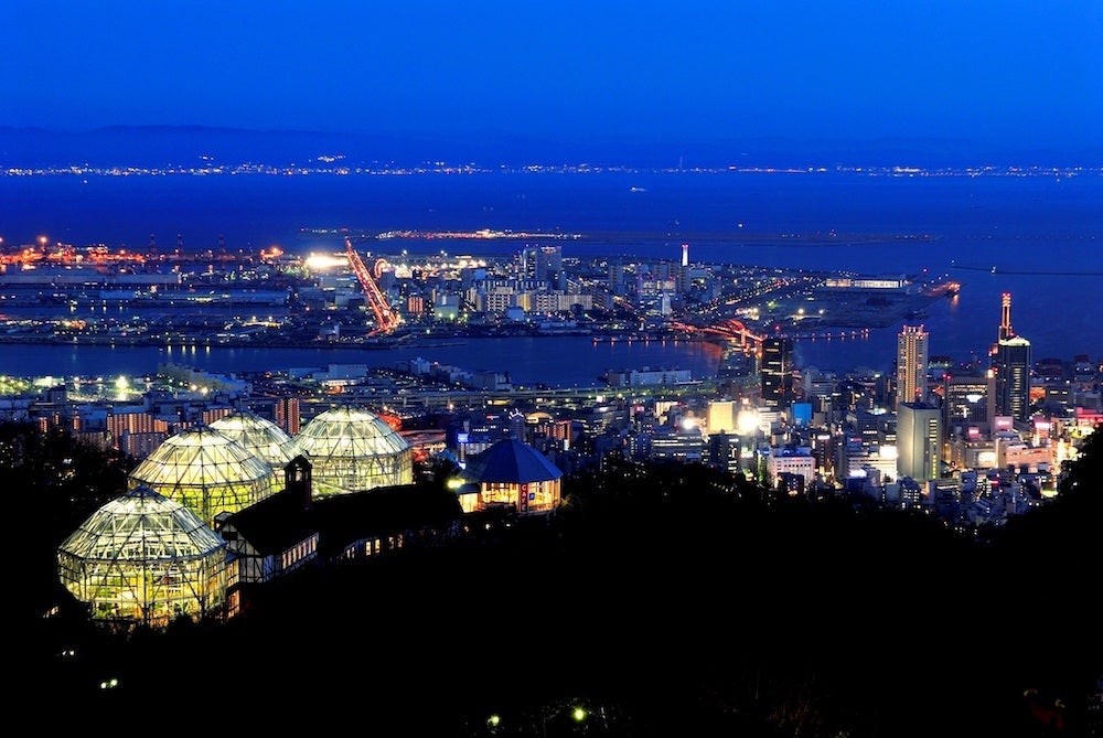 森の中から眺める街の夜景／画像提供：神戸布引ハーブ園