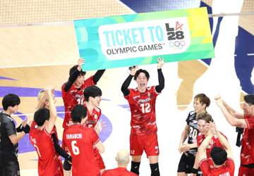 バレー男子 ロス五輪決めた！アジア大会連覇達成 主将・石川がスパイク締め「仲間に感謝」 大舞台へ「ゴールはロスでメダルを取ること」