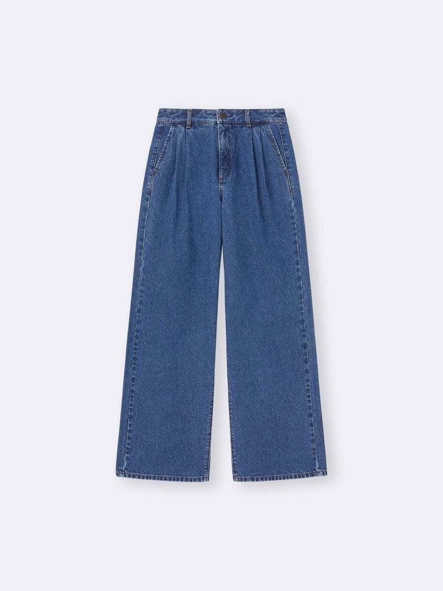 2026gu大人女性おすすめデニムタックトラウザー