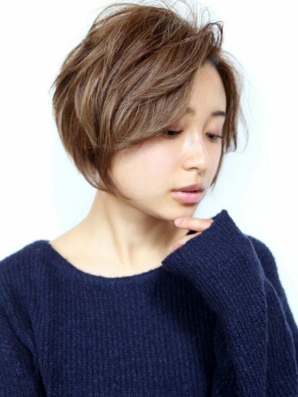 40代 ベース顔さんにおすすめの髪型 小顔見えが叶うレングス別のヘアスタイル モデルプレス