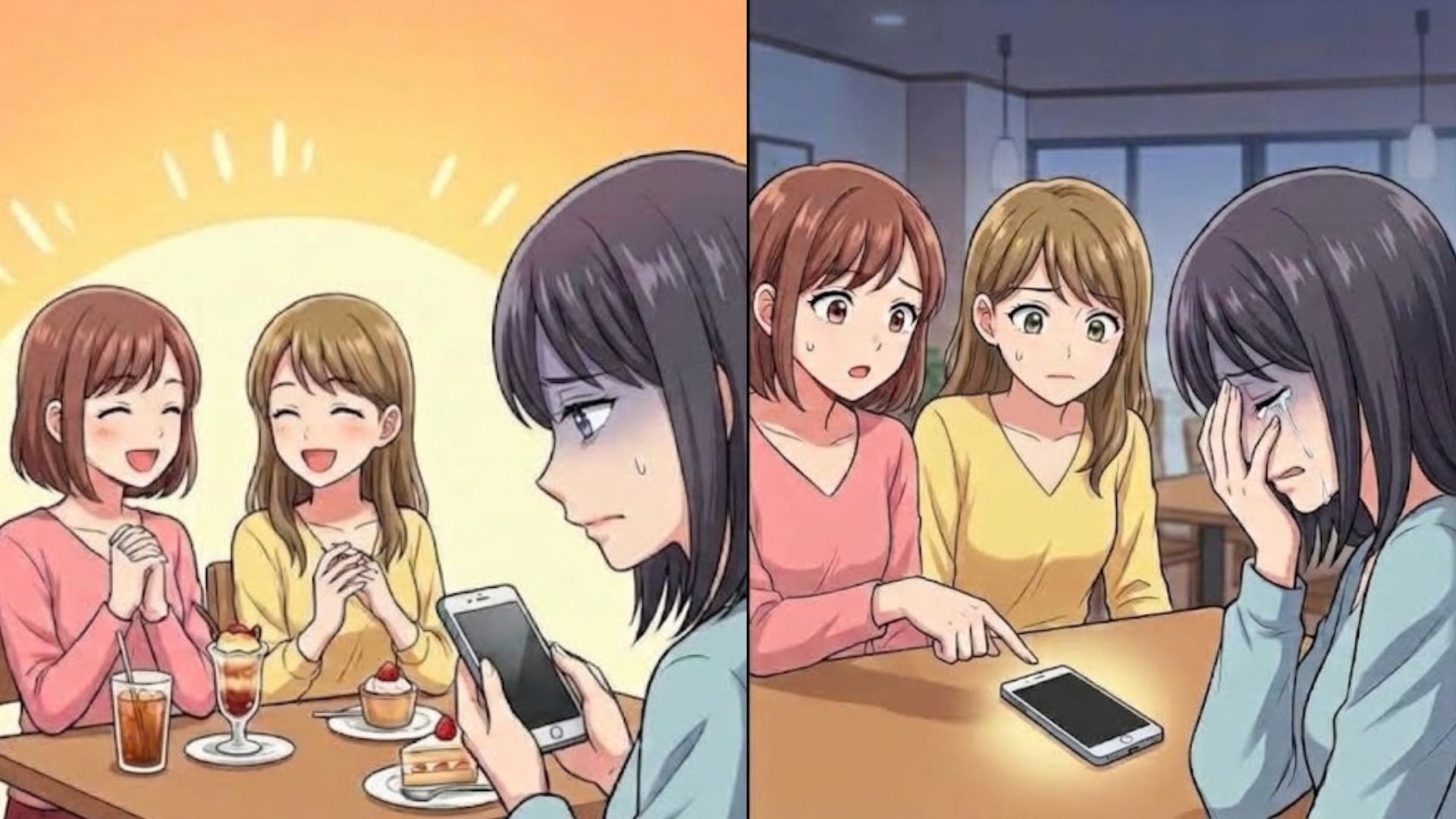 【予想外の展開】「このまま別れることになるかも...」久しぶりに集まった女子会で突然泣き出した友人。慌てて店を飛び出した彼女の後を追うと、【信じられない事実】が発覚して...！？
