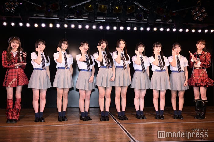 本田仁美、秋山由奈、新井彩永、工藤華純、久保姫菜乃、迫由芽実、成田香姫奈、八木愛月、山口結愛、柏木由紀/AKB48(C)モデルプレス