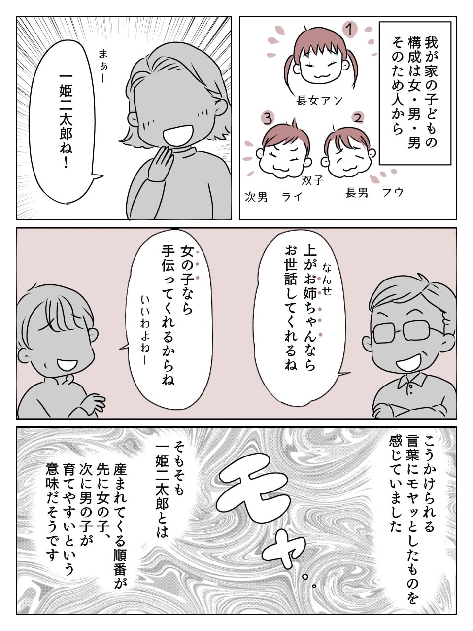 モヤモヤする言葉＞「一姫二太郎でいいね」産まれ順も性別も関係ない！【姉と双子のダイアリー5】 - モデルプレス