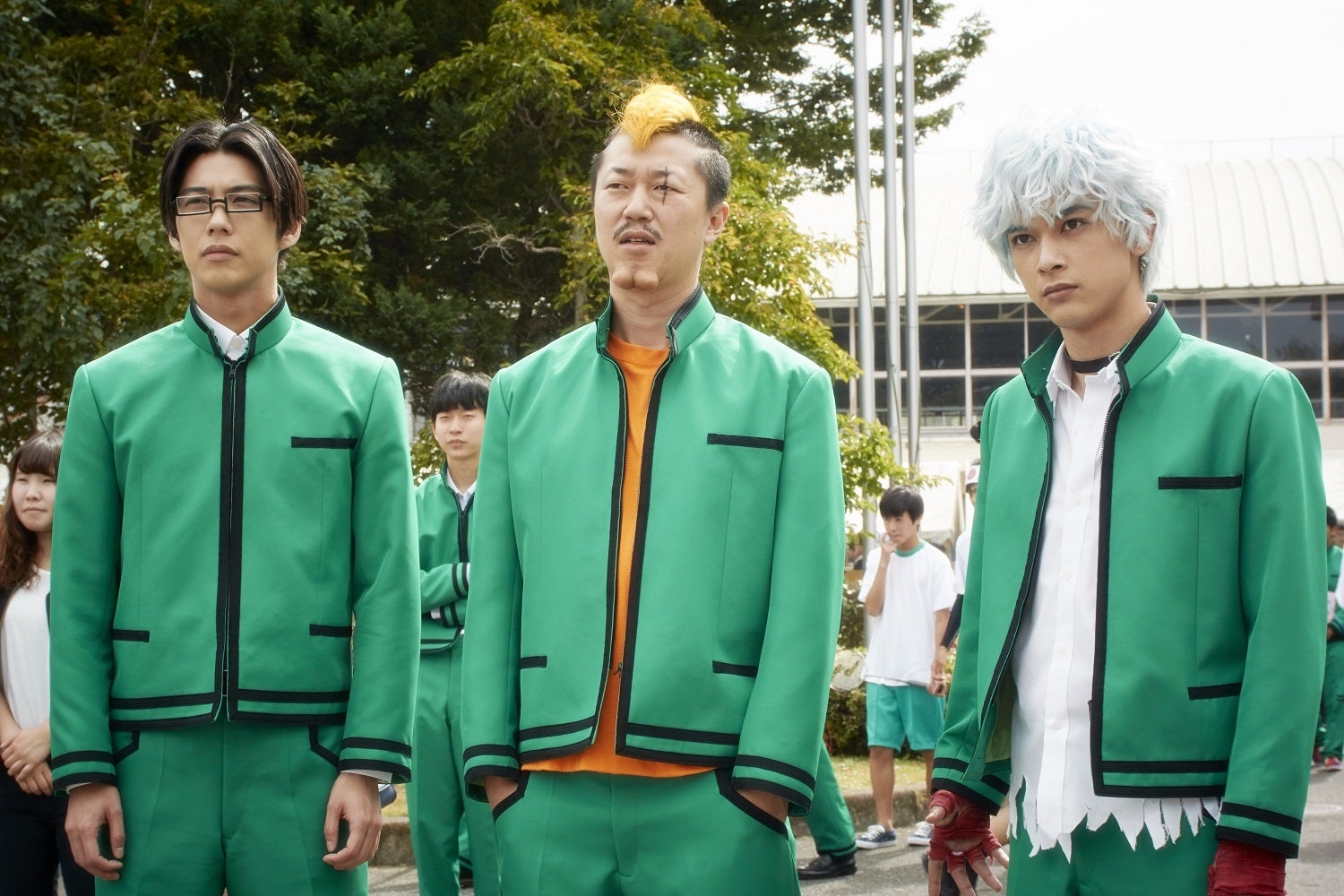 （左から）賀来賢人、新井浩文、吉沢亮（C）麻生周一／集英社・2017映画「斉木楠雄のΨ難」製作委員会
