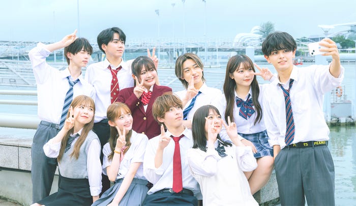 (左上から時計回りに)えだはる、とおま、みるき、りく、ねね、いさ、きさき、くにはる、セシル、りょうか「今日、好きになりました。-卒業編2023-」(C)AbemaTV, Inc.