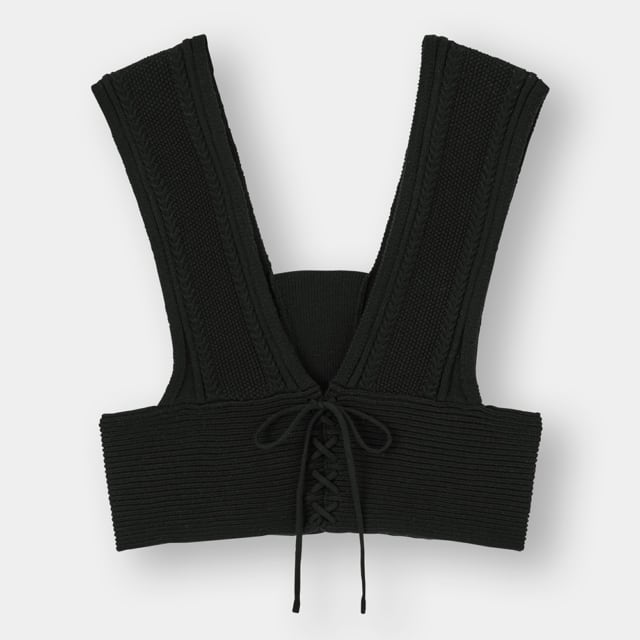 黒のニットビスチェ