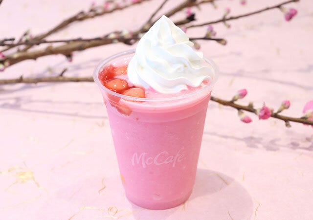 マックカフェ 春 新作 限定 マックカフェ 春 新作 限定 いちごみるく 白玉