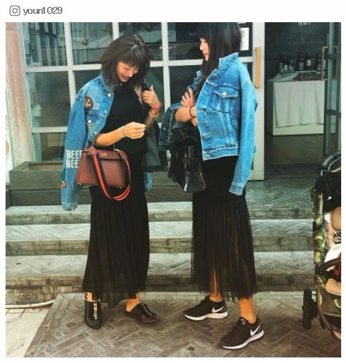 山田優 ヨンア 美しい妊婦2人の偶然 双子コーデ がオシャレすぎ モデルプレス 山田優 ヨンア 美しい妊婦2人の偶然 双子コーデ がオシャレすぎ モデルプレス