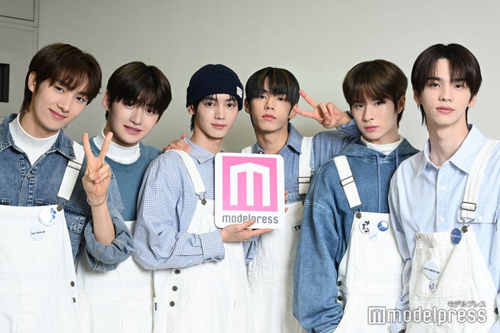 TWS/(左から)YOUNGJAE、JIHOON、HANJIN、DOHOON、KYUNGMIN、SHINYU(C)モデルプレス