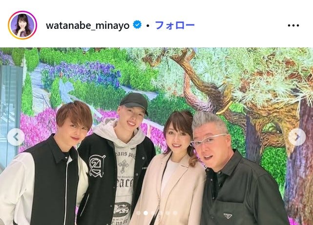 渡辺美奈代Instagramより