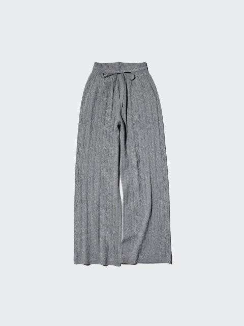 ウォッシャブルニットケーブルパンツ 2025ユニクロ夏ウォッシャブルニットケーブルパンツ