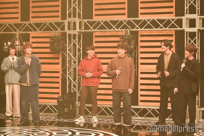 (左から)藤原大祐、小関裕太、田川隼嗣、富田健太郎、甲斐翔真、細田佳央太 (C)モデルプレス(C)モデルプレス