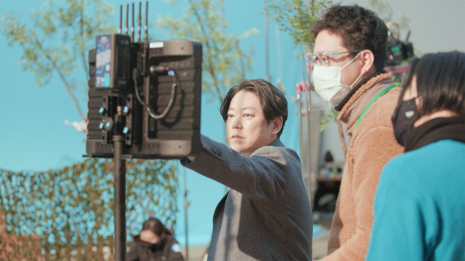 阿部サダヲ／新CM『すすめ、ゼロカーボン！』篇メイキングより （提供写真）