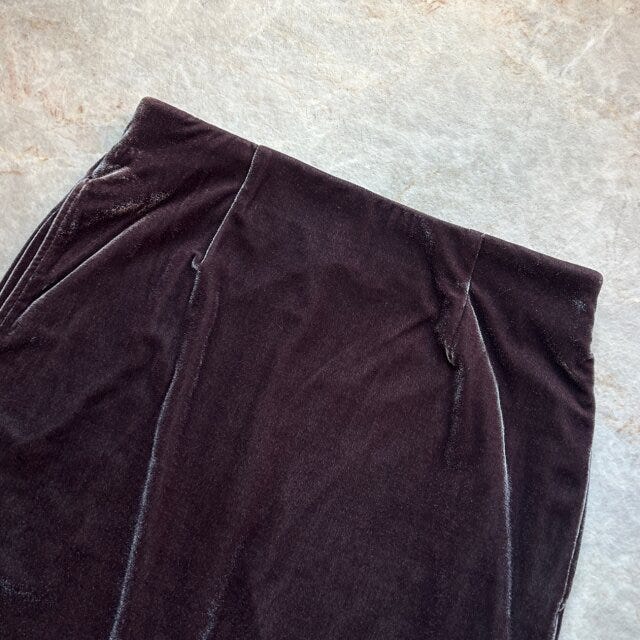 GUベロアナローマキシスカートのウエスト部分