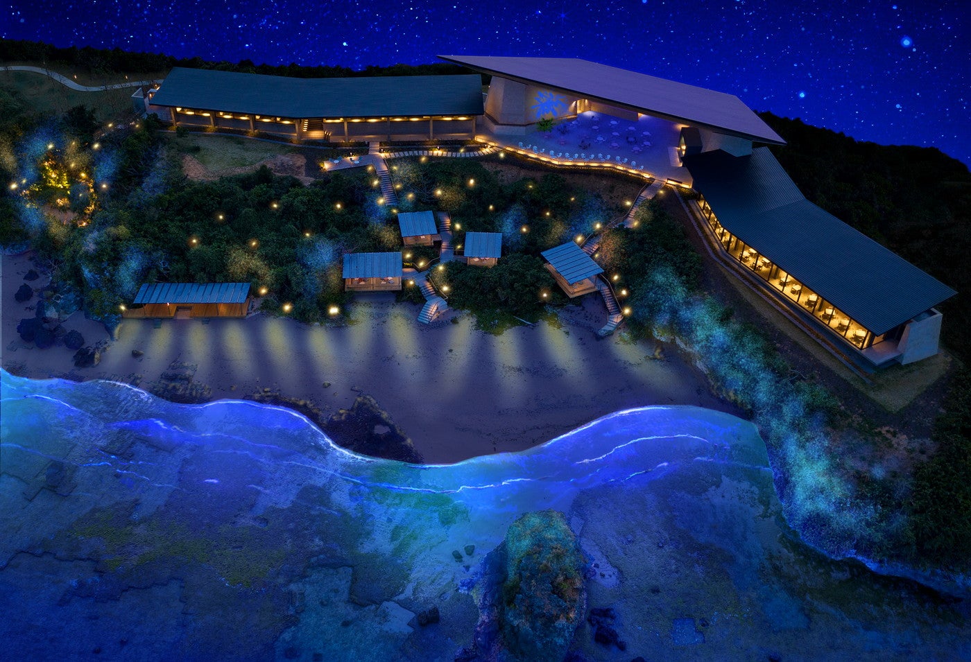 光の世界にうっとり！沖縄「イルミ―バンタ　海辺の夜あかり」で夜の海の魅力を発見