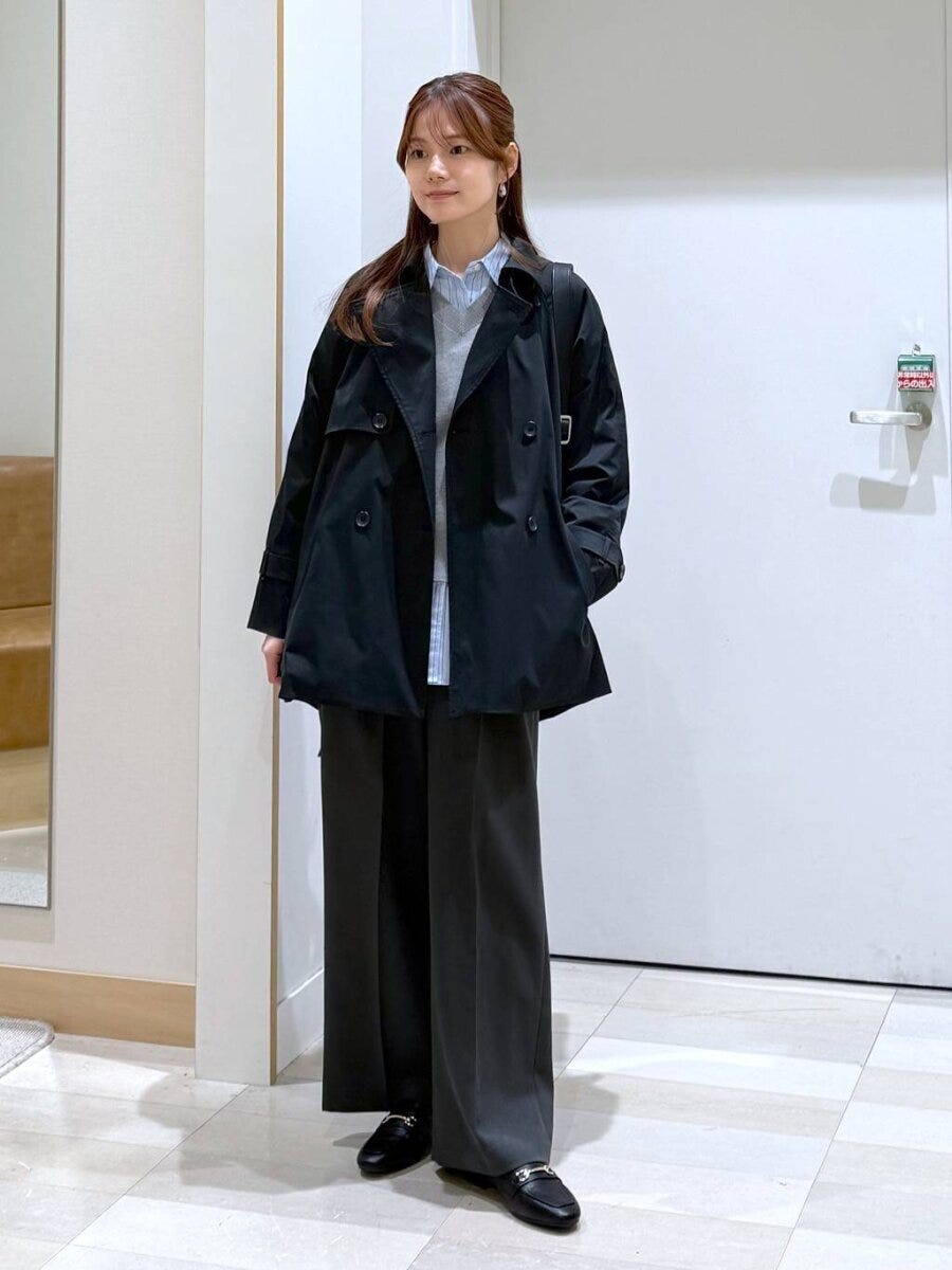 グローバルワークの防風襟2WAYトレンチコート