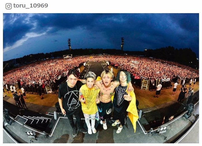 (ONE OK ROCK Toru　Instagramより)