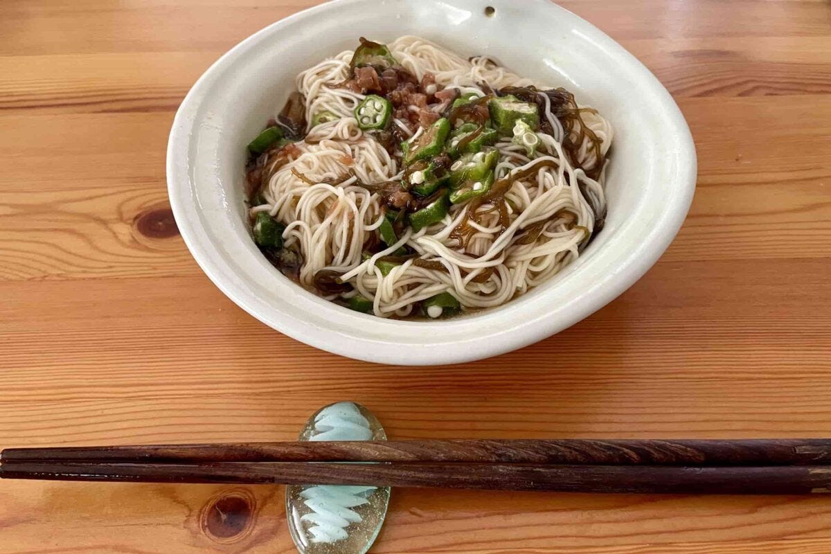 梅もずくそうめん