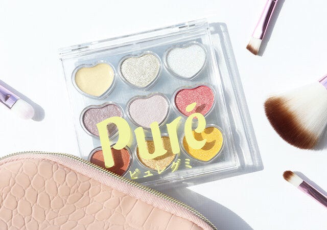 付録　ムック　ピュレグミ　コスメパレット　サイズ　持ち運び　ポーチ　ブラシ