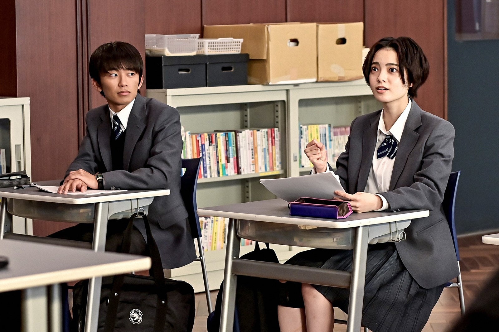 加藤清史郎、平手友梨奈「ドラゴン桜」第6話より（C）TBS