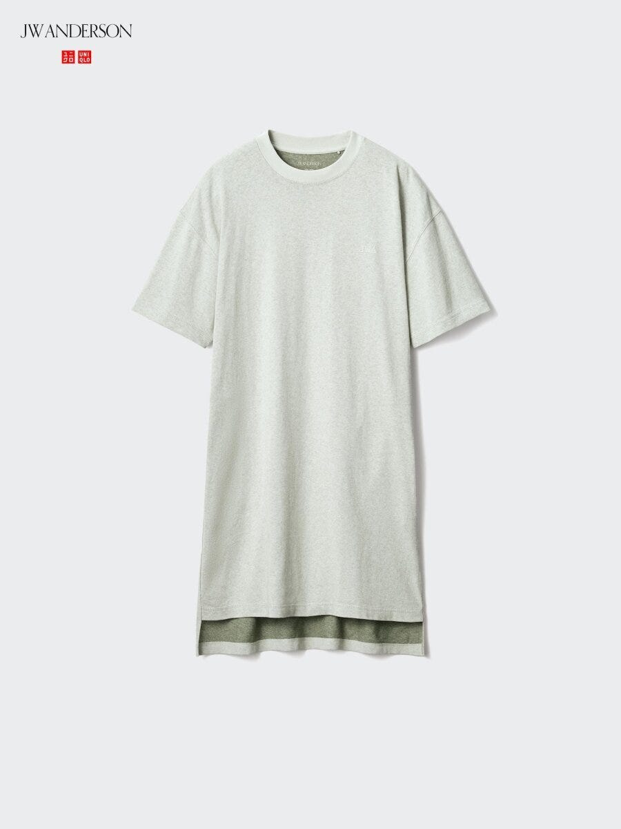 オーバーサイズバイカラーTワンピース 2026春夏ユニクロ大人女性コラボオーバーサイズバイカラーTワンピース