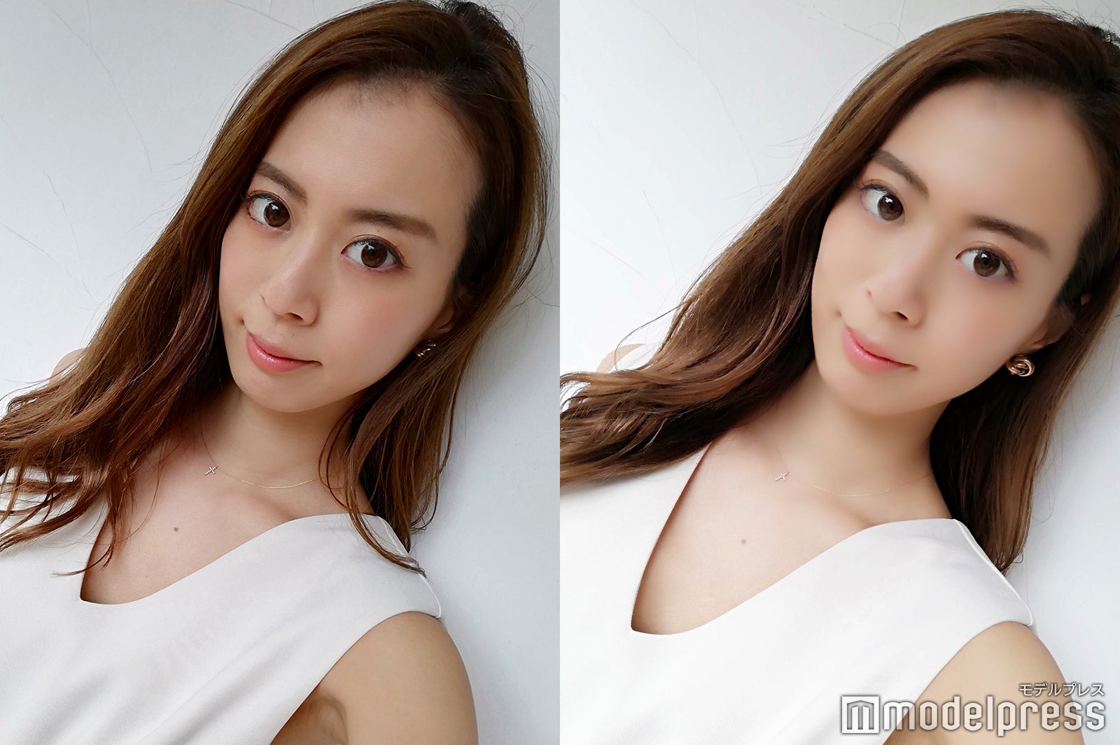 左：ビューティーレベル3、右：ビューティーレベル10／「HUAWEI P20 lite」で撮影