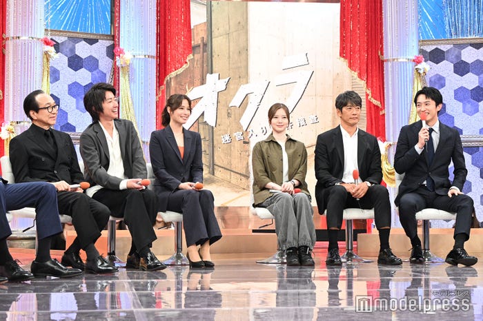 小日向文世、藤原竜也、広瀬アリス、白石麻衣、反町隆史、杉野遥亮(C)モデルプレス