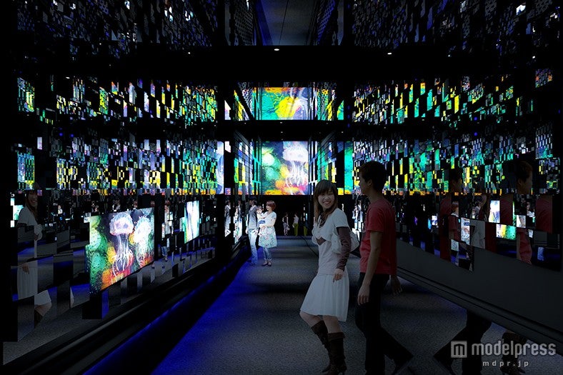 「クラゲ万華鏡トンネル」夜バージョン／画像提供：すみだ水族館