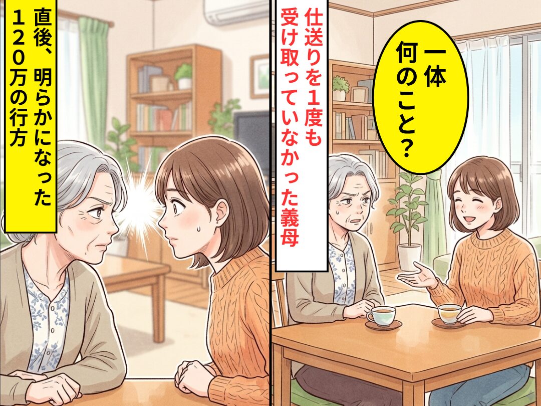 毎月10万円義母に仕送りするが…「一体何のこと？」1度も受け取っていなかった！？直後⇒明らかになった【120万円】の行方
