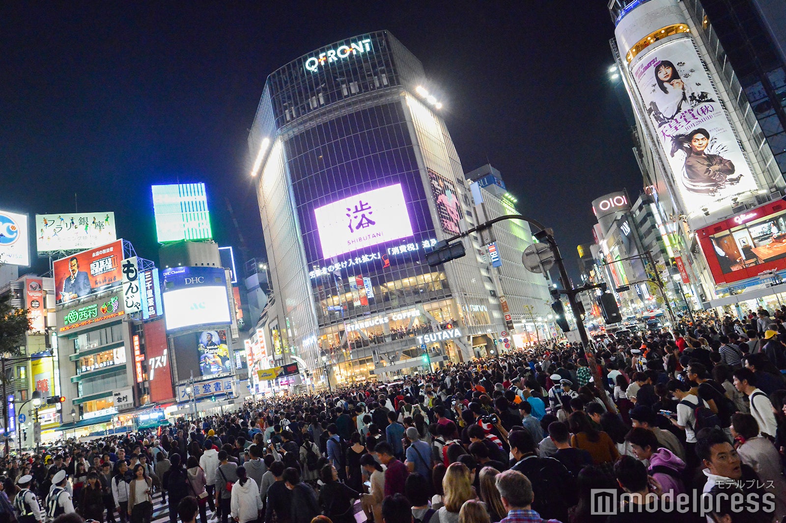 渋谷が大パニック！／2018年10月27日午後19時頃撮影 （C）モデルプレス
