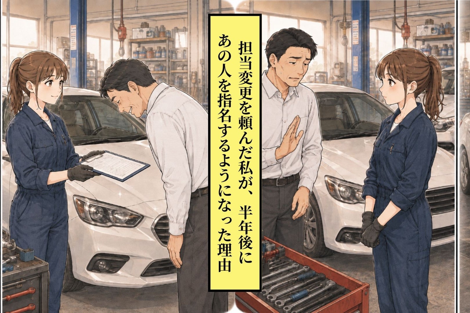 女性整備士に担当変更を頼んだ私が、半年後にあの人を指名するようになった理由