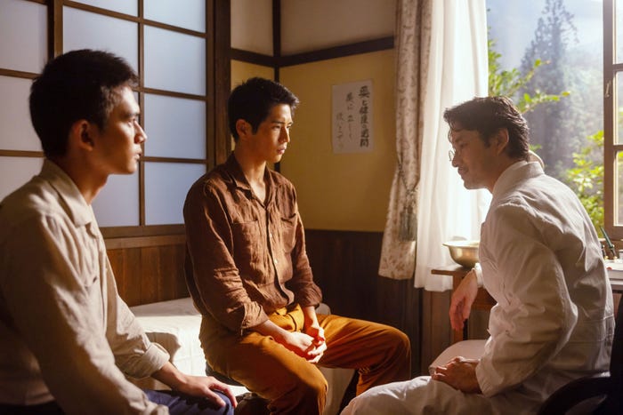 北村匠海、中沢元紀、竹野内豊「あんぱん」第18話(C)NHK