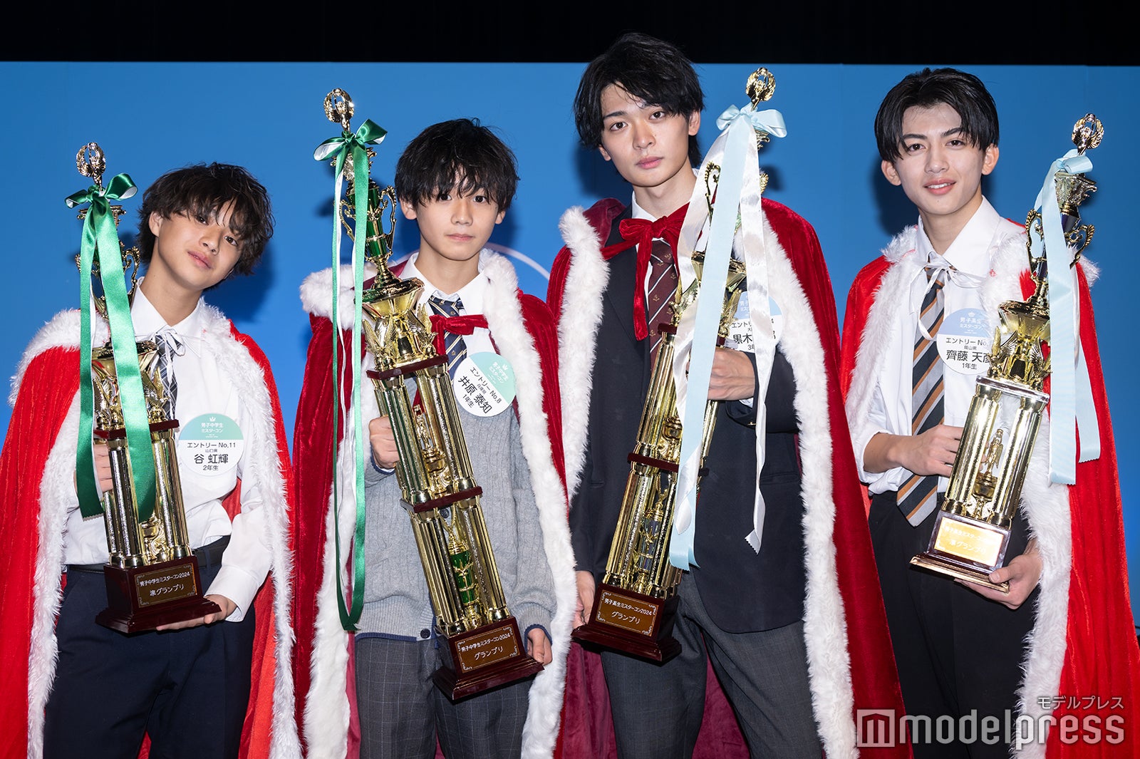 谷虹輝くん、井原泰知くん、黒木聖那くん、齊藤天彦くん（C）モデルプレス