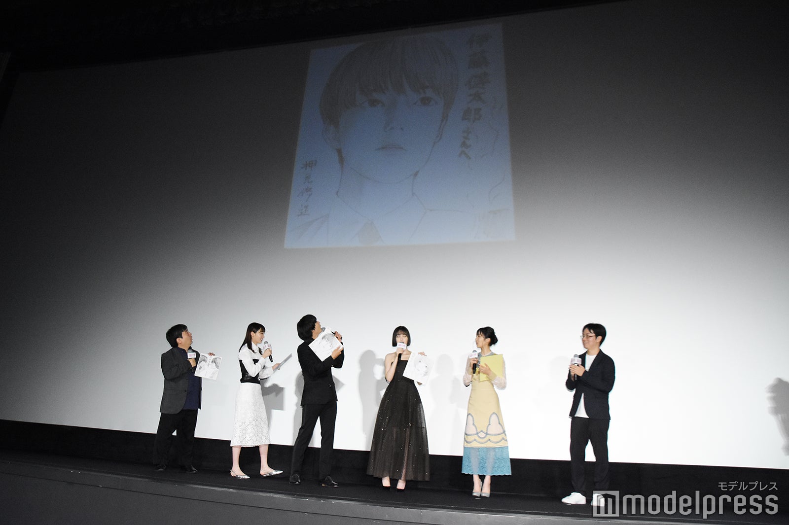 井口昇監督、飯豊まりえ、伊藤健太郎、玉城ティナ、秋田汐梨、押見修造氏（C）モデルプレス