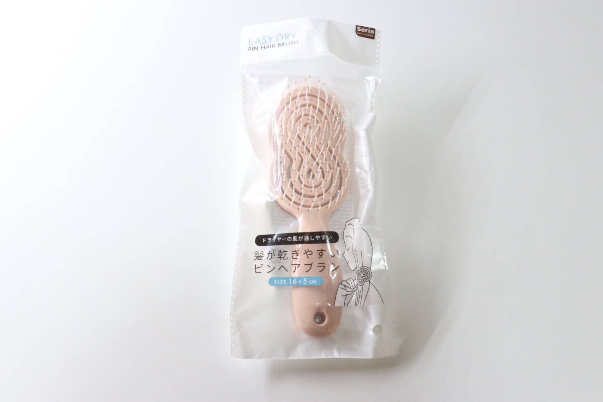 髪が乾きやすいピンヘアブラシ　パッケージ