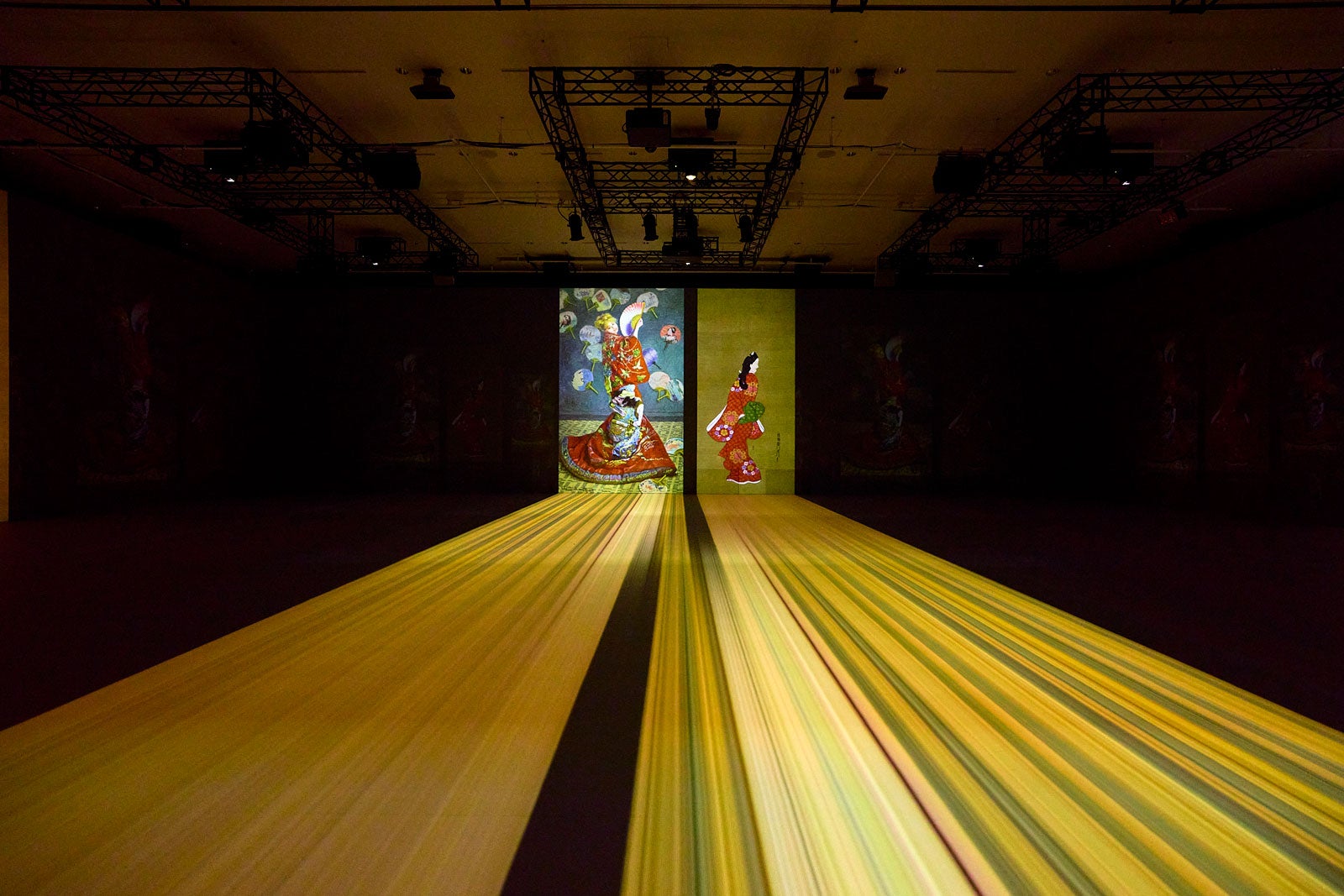 「Immersive Museum TOKYO vol.3 印象派と浮世絵 〜ゴッホと北斎、モネと広重〜」会場空画（提供写真）