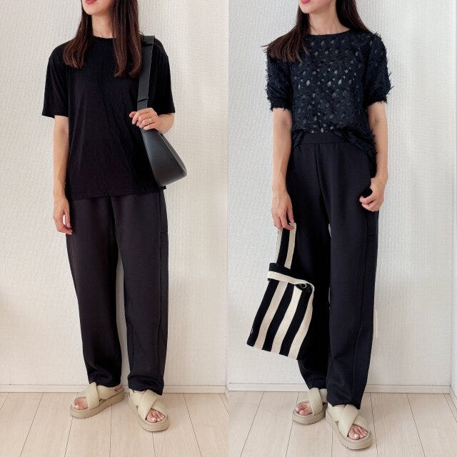 ワントーンはTシャツよりもブラウスが◎ ワントーンはTシャツよりもブラウスが◎