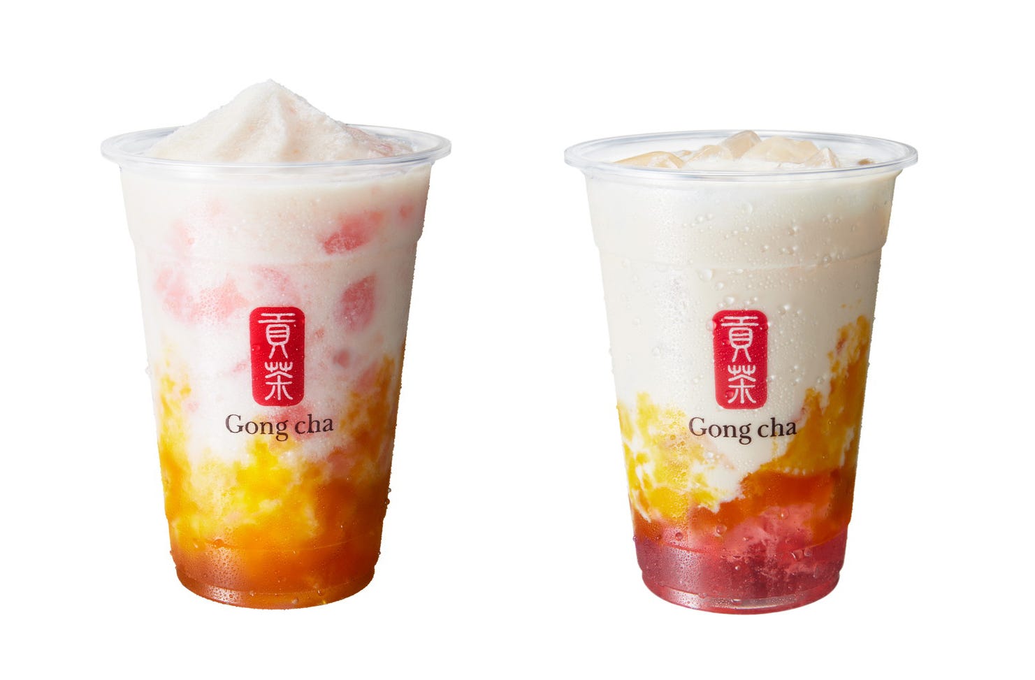 ゴンチャ「ぎゅぎゅっとピーチ ミルクティー&フローズン」3つの桃の美味しさあふれる