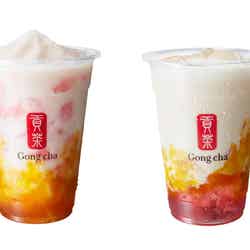 ぎゅぎゅっとピーチ ミルクティー&フローズン/画像提供:ゴンチャ ジャパン