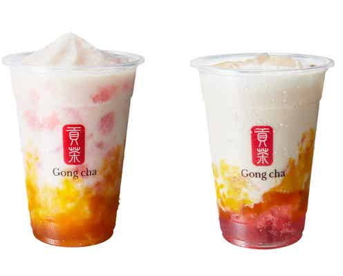 ゴンチャ「ぎゅぎゅっとピーチ ミルクティー&フローズン」3つの桃の美味しさあふれる