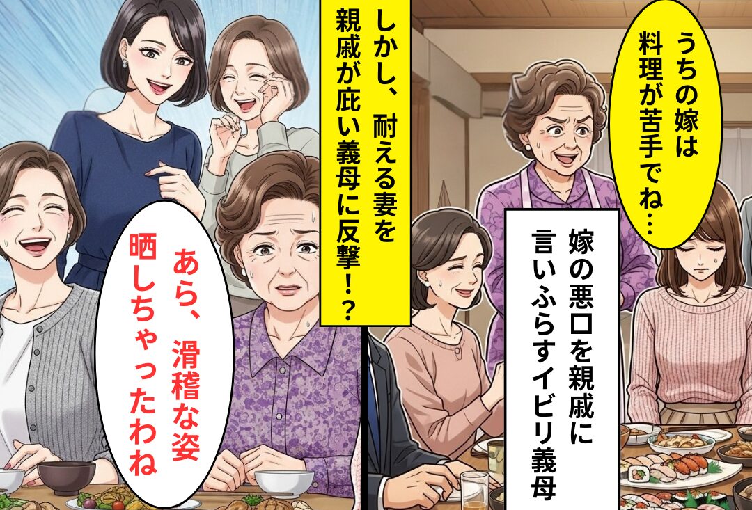 親戚の前で…私を“笑い者”にしたい義母「嫁は料理下手」しかし⇒親戚「滑稽な姿晒したね」一瞬で立場逆転したワケ！？